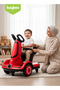 Swiftro Kids Electric Balance Car with 360° Wheels, LED Lights, Music & Safety Belt- Red - 2