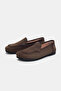 Navier Genuine Leather Flat Sole Women's Shoes - Brown - 3