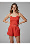 Women's Pomegranate Flower Rope Strap Elastic Waist Shorts Pajama Set Nj95 - 3