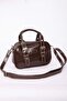 Belt Detailed Hand & Shoulder Bag Brown - 2