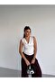Women's Degaje Collar Draped Lycra Sleeveless Blouse - 3