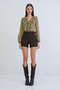 Bitter Brown Woven Mini Shorts Alc-X15381 - 4