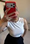 قميص Yumuş Prdd Fitilli Crop Athlete باللون الأبيض - 6