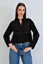 Acı Kahve Hakim Collar Lace Detailed Dobby Crop Shirt Alc-X15370 - 5