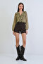 Bitter Brown Woven Mini Shorts Alc-X15381 - 3