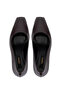 Women's Brown Patent Leather Heeled Shoes - 7