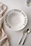 Pasta Salad Bowl Plate – 26 cm Fresh and Tasty Macaroni Written - Stylish Pasta, Spaghetti Bowl