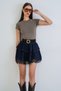 Mink Crew Neck Raglan Sleeve Lycra Knitted T-Shirt Alc-X15388 - 4