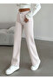 High Waist Powder Linen Wide-Leg Full-Fit Pants - 3
