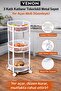 Foldable Vegetable Bowl White Folding Metal with Wheels 🧅   Potato Onion Bowl 🥔   3-Tier Practical Basket Fruit and Vegetable Container - 5