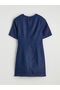 Lcw Vision Indigo Crew Neck Peplum Mini Jean Dress - 7