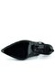 Jennifer Black Satin Stone Pointed Toe Thin Platform Heeled Evening Dress Shoes - 6
