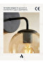 Zarora Wall Sconce – Glass Globe Head, Black Body, 3 Color Options - 4