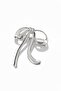 Silver Color Metal Clamp Buckle with Ribbon Figure - 2