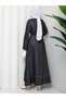 Belt Detailed Denim Jeans Hijab Dress Rc6036 - 9