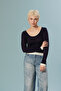 Double Layered Knitted Blouse - 3