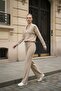 Women's College Jacket Ribbed Knit Trousers Two-Piece Set - 2