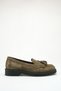 Tasseled Khaki Suede Genuine Leather Women's Loafer Shoes Daily Classic Tassel Detailed Khaki Color Shoes - 5