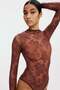 Long-sleeved lace body
