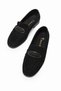 Women's Black Loafer Comfortable Fit Buckle Detailed Daily Ballet Flats