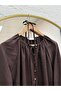 Nurşen Sleeveless Crimped Collar Shirt-Zn2098 Brown - 3