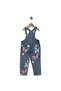 GIRLS' 3/7 YEARS BUTTERFLY PRINTED DENIM (THIN) DENIM OVERALL JUMPSUIT - 2