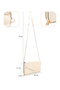 Cream Shk286 Faux Leather 4 Compartments, Chain, Phone Holder and Shoulder Bag - 4