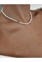Silver Color Heart Pearl Women's Minimal Necklace