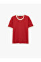 Short Sleeve Ribbed Cotton T-Shirt with Crew Neck and Slim Fit - 3