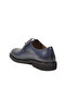 3520 Genuine Leather Navy Blue Men's Casual Shoes - 4