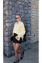 Women's Yellow Ruffled Sleeve Detailed Linen Shirt - 2