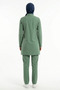Frosty Spruce Lycra Hijab Scrubs Doctor Nurse Uniform Set - 2