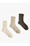 Set of 3 Textured Socks - 2