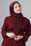 وشاح ساتان كومو باللون العنابي - 3