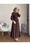 Women's Lace Detailed Paris Skirt Suit - Brown - 5
