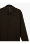 Viscose Blended Long Sleeve Pocketed Shirt Collar Buttoned Jacket - 4