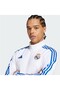 White Men's Real Madrid Zippered Sweatshirt Long Sleeve Top - It3804 - 5