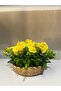 Artificial Flower Arrangement Wicker Basket Flower Pot – Decorative Ornament for Living Room, Office, Tabletop - 6