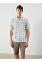 Regular Fit Short Sleeve Linen Blended Men's Shirt