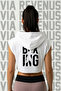Boxing Front and Back Printed Zero Sleeve Hooded Sports Women's Crop - 2