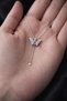 Steel Y Necklace with Pink Stone and Butterfly Figure - 2