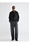 Black Standard Fit College Collar Men's Coat - 2