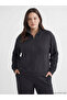 Nevavm Soft Touch Women's Sweatshirt with a High Collar Pattern and a Difference in Color - 2