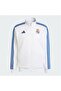 White Men's Real Madrid Zippered Sweatshirt Long Sleeve Top - It3804 - 4