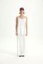 Maris Lace Detail White Satin Trouser Set - 2
