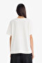 Oversize Ecru Women's T-Shirt E4935Ax/Wt32 - 5