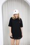 Red Embroidered Heart Detailed Oversize T-Shirt, Short Sleeve Cotton Fabric, Round Neck, Comfortable and Stylish Design - 7