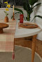 Jute Red Jute Fabric Tassel Runner 40X140 cm - 4