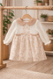Baby Girl-Child Baby Collar Brown Floral Bolero Dress 6-24 Months - 7