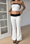 Women's Basic Strapless Leggings Top and Bottom Set